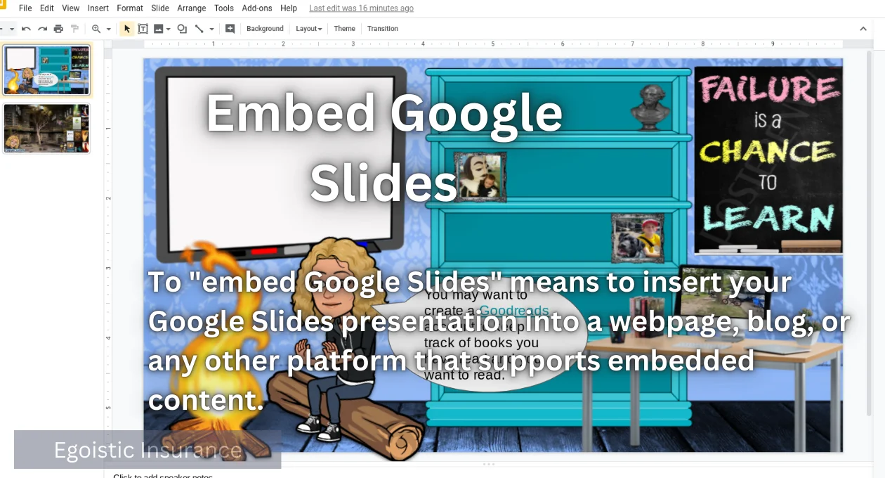 embed google slides