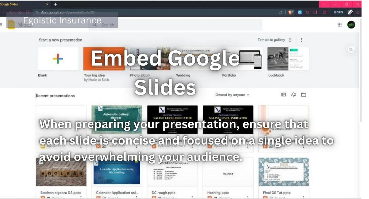 embed google slides